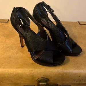 Coach womens black high heel sandals size 8 excellent condition